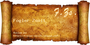 Fogler Zsolt névjegykártya